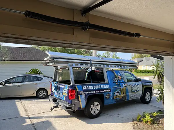 Garage door spring replacement